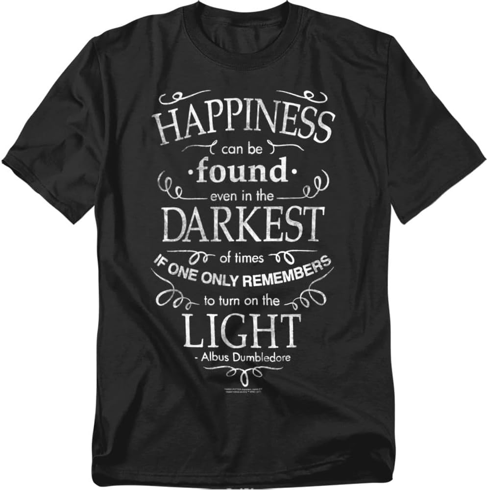 

Popfunk Harry Potter Shirt, Dumbledore Happiness Quote T Shirt Black S разноцветный