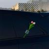Car Flowers 3D Romantic Alphabet Letter Sticker Flower Car Accessories For Glass Window Automotive Vehicle Exterior Outdoor Home