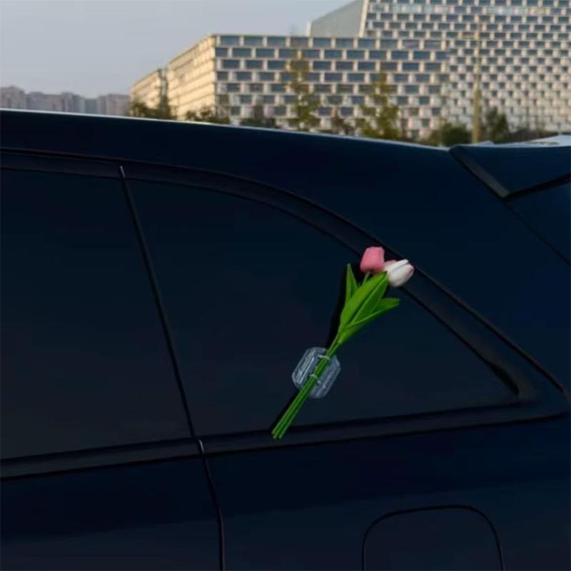 Car Flowers 3D Romantic Alphabet Letter Sticker Flower Car Accessories For Glass Window Automotive Vehicle Exterior Outdoor Home