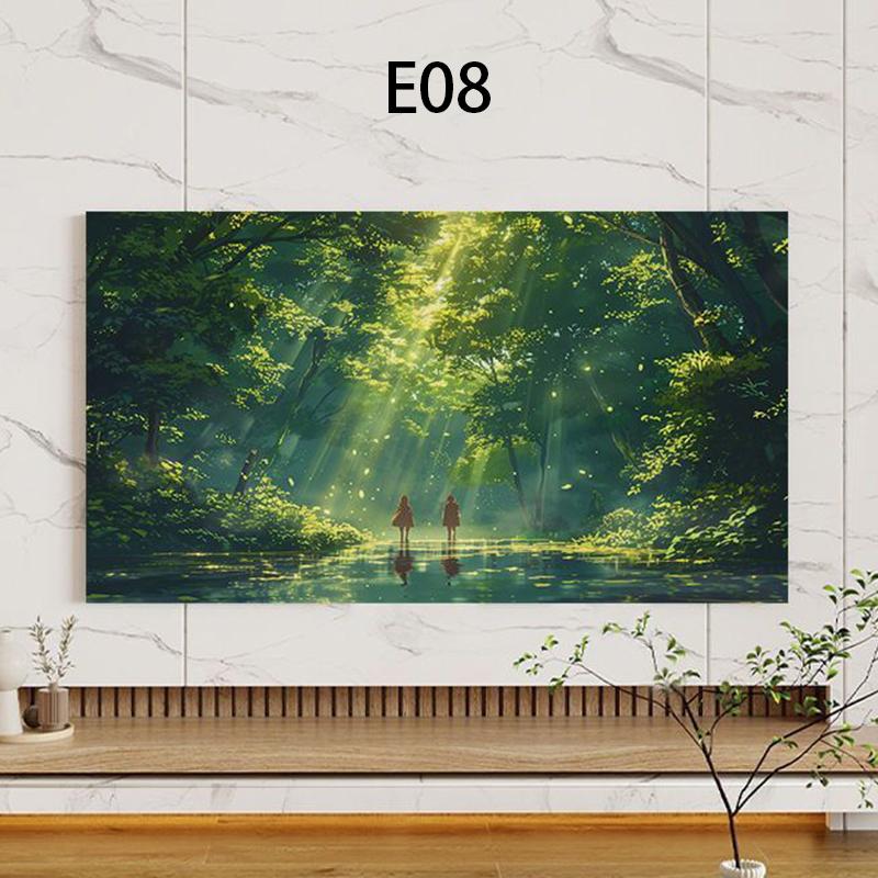 1pc TV Hood Dust-Proof Cover Household 32/43/50/55/65inch Hanging LCD TV Cover Home Universal Television Decorative Cover