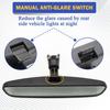 Interior Rear View Mirror Assembly for Nissan Altima Tiida Sylphy Qashqai Murano, Manual Anti-Glare Mirror, Clear Vision & Stable