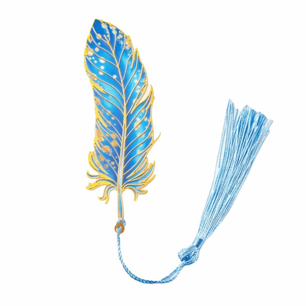 Vintage Peacock Feather Bookmark Light-Transmitting Hollow Out Bookmark  School Supplies