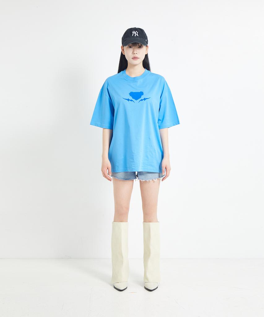COTTONREBIRTHCLUB Boxy Thunder Graphic T-Shirt (Blue)