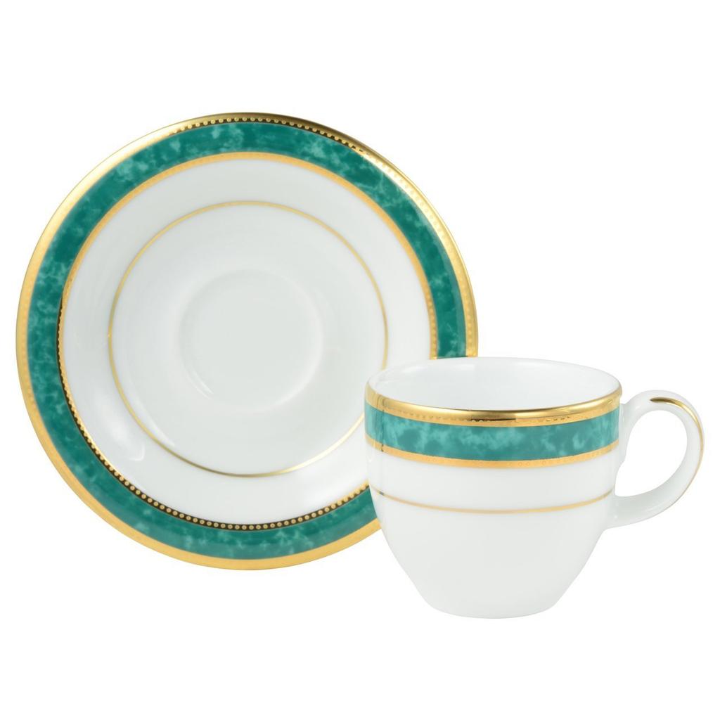 CANION WITS Vesuvio Espresso Demitasse Cup & Saucer, Western Design Tableware (Gift, Home, Cafe, Restaurant, etc.) [Canyon Wits]