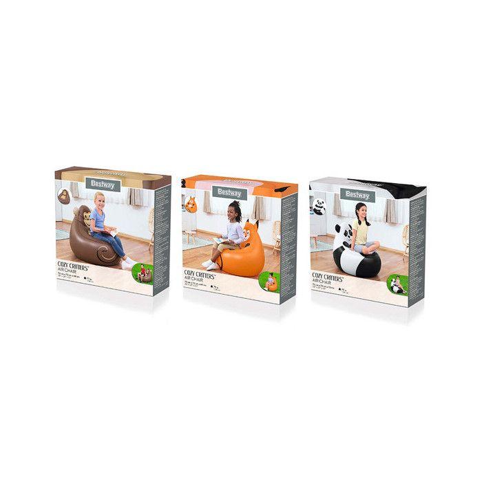 Nafukovací křeslo - BESTWAY - Cozy Critters - Vícebarevné - Pro děti - Do interiéru