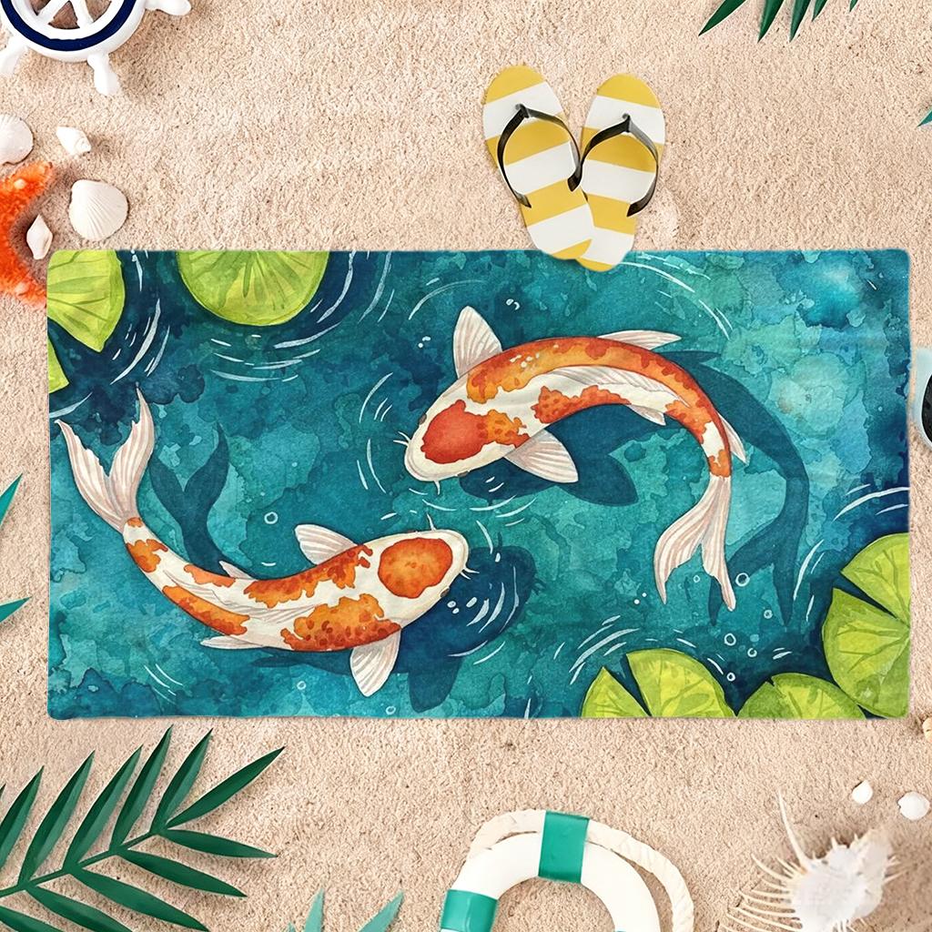 1pc Summer Cool Image Beach Towel Large Quick-drying Towel Suitable for Beach Yoga Pool Gym Sport Towel Summer Gift for Friends