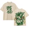 Anime Midoriya Izuku My Hero Deku Vintage Washed T Shirt Tops Tees Harajuku Manga Short Sleeve Oversized 100% Cotton T-shirt