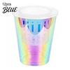 Decorative Rainbow Shade Flower Pot Iridescent Clear Self Watering Planters Plant Pots with Reservoir Wick Rope Plastic Planter for Succulents 2.7
