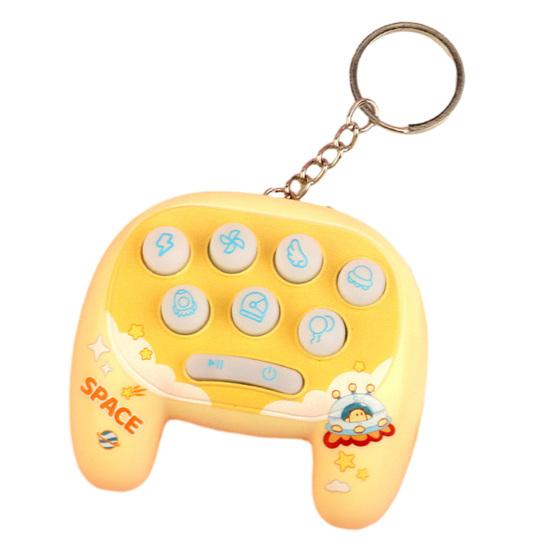 

Cartoon Handheld Game Keychain with Whack-a-Mole LED Light Mini Electronic Toy Pendant for Bags Backpacks Fun Grab Machine Prize Gift for Kids Teens жёлтый
