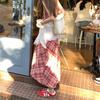 Hhyii Twilight Rose Plaid V-Neck Lace Dress - Women's Summer Sling Tea Dress
