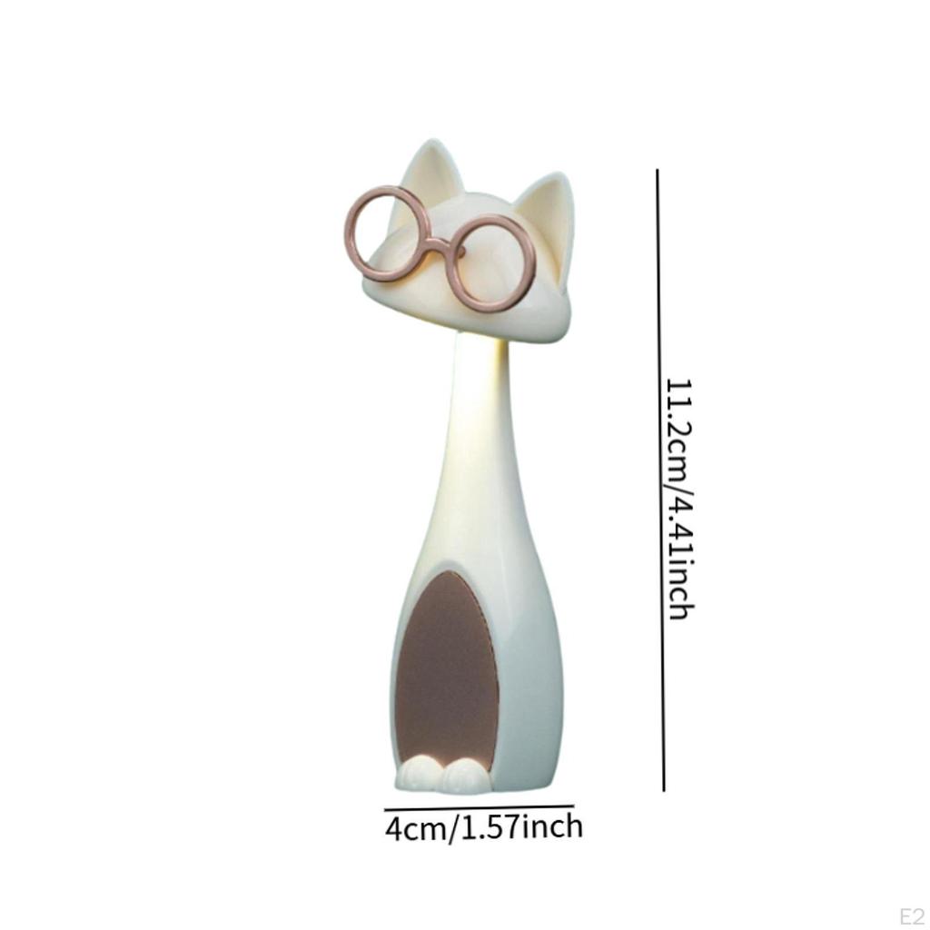 Cat Night Light Figurine Nightlight Ornament for Party Gift Centerpiece Festival
