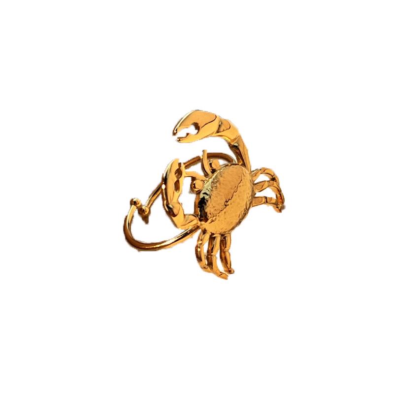 INS Trendy Titanium Steel Crab Ring – Luxury Women's Fashion Accessory with Unique Design