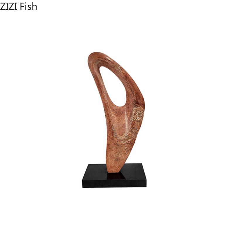 Creative Imitation Cave Stone Hollow Statue Desk Decoration Ornaments Minimalist Abstract Artwork Sculpture Room Aesthetic Decor
