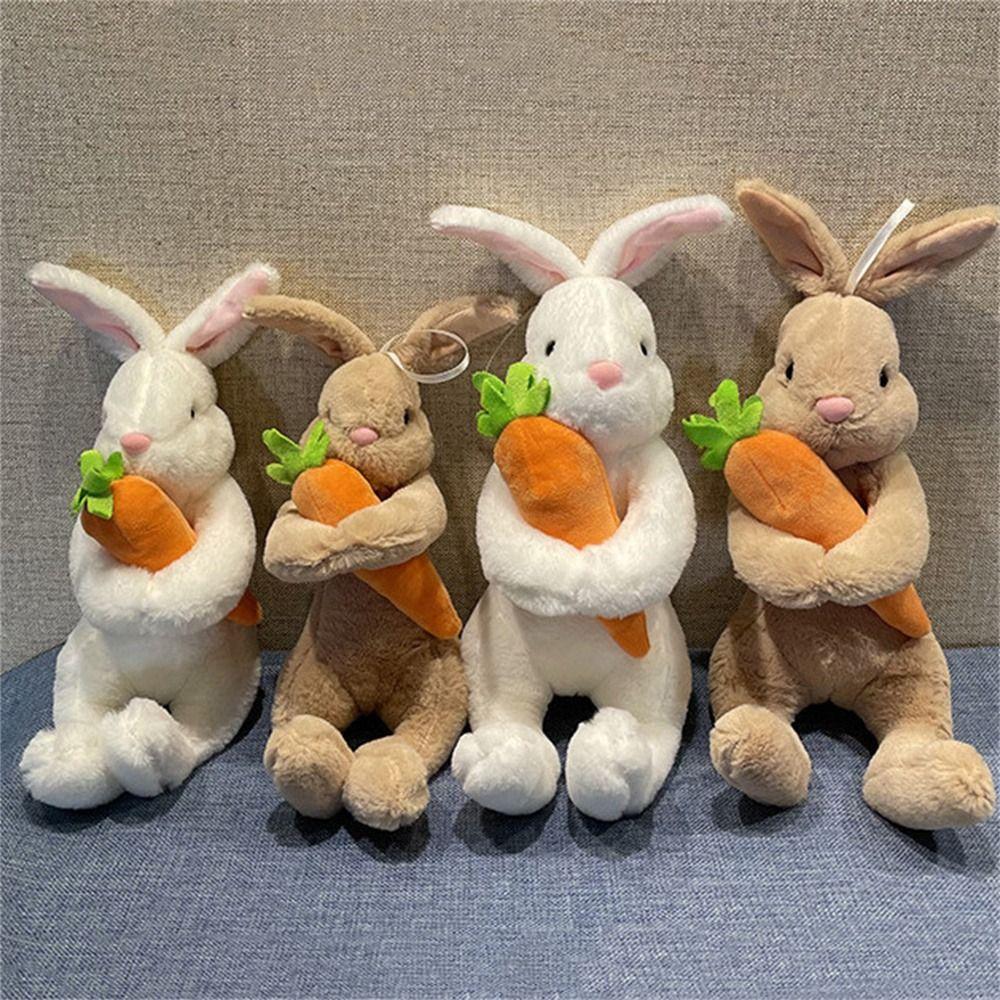 Simulation Rabbit Plush Toys Sitting Bunny Stuffed Rabbit Doll Cuddle   Hugging Pillows