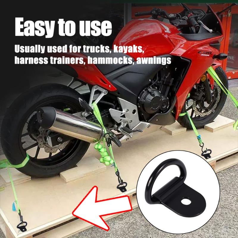 Stainless Steel D Shape Pull Hook Tie Down Anchor Ring Iron Cargo Tie Down Ring for Truck Trailers RV Boats Accessories