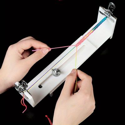 1 pieza de marco de tejido de cuerda manual envuelto con material de bricolaje, almohadilla de fijación de pulsera trenzada, herramientas de tablero