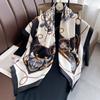 New 30 Colors Twill Silk Scarf Women 90cm Square Hijab Shawls And Wraps Female Foulard Headkerchief Elegant Floral Lady Bandana