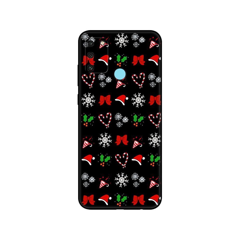 Schwarze TPU-Hülle für Huawei Honor 8a Prime 8s Prime 9 Lite honor 9A 9C 9X Premium 9x Pro 9S Frohe Weihnachten Schneemann Neujahr