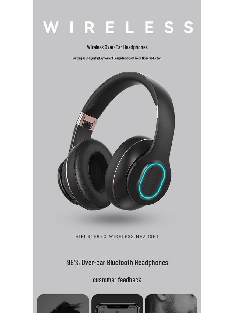 Over-Ear Wireless Bluetooth Headphones with Deep Bass for Sports & Gaming