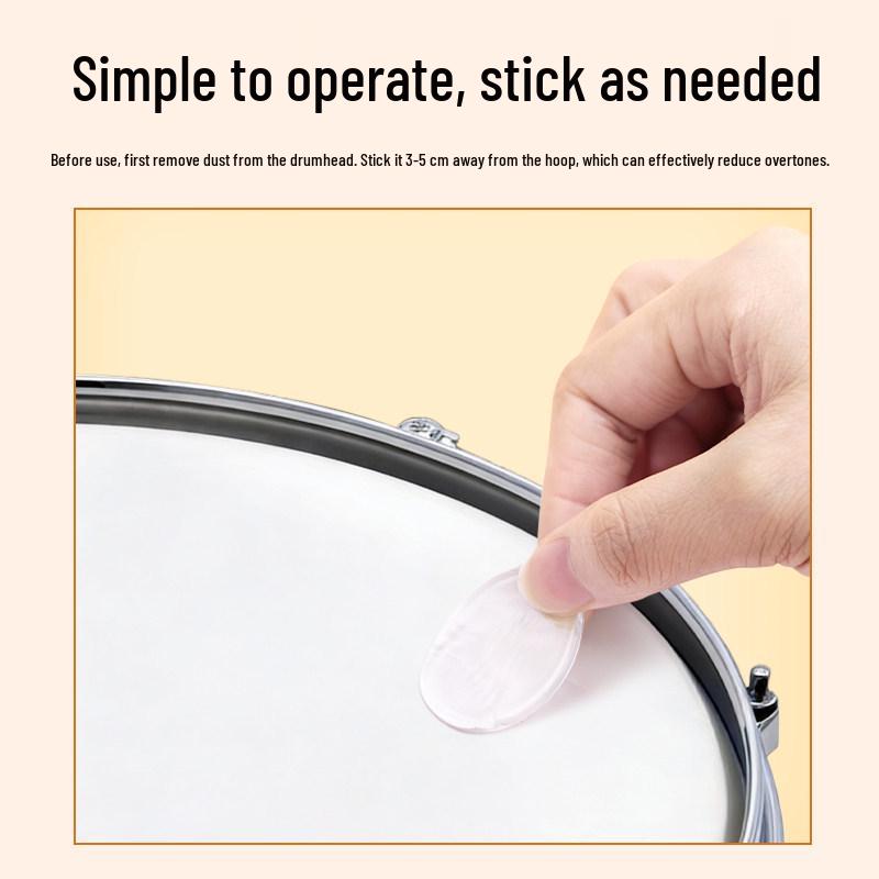Silicone Bass Drum Vibration Damping Pad - Self-Adhesive, Anti-Slip, and Sound Muting Sticker