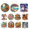 2D Flat DIY Rhinestone Diamond Art Window Pendants Diamond Painting Set Double-sided Printing Wall Decor for Home & Windows