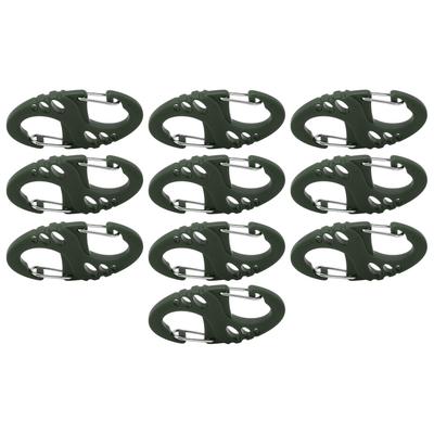 10pcs S Shaped 8 Shaped Snap Keychain Hook Clip Outdoor Molle Backpack Quick Release BuckleMilitary