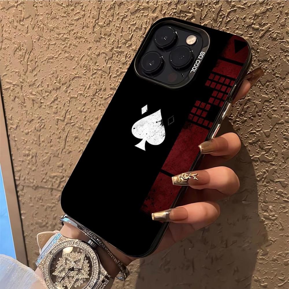 Ace of Spades Poker Phone Case Phone Case For iPhone 14 16 15 11 12 13 Pro Max Mini Plus Shockproof Cover