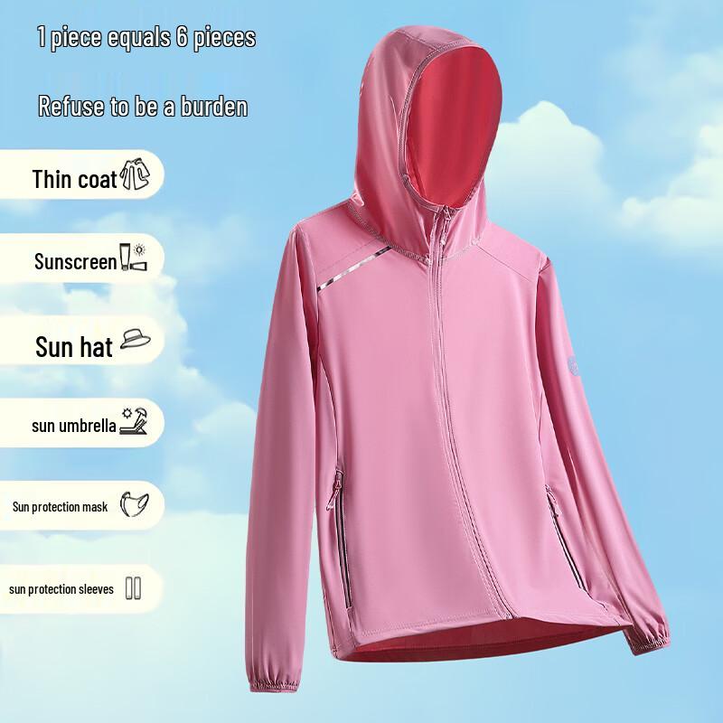 MULINSEN Women s UPF50+ Sun Protection Ice Silk Hooded Jacket 2XL