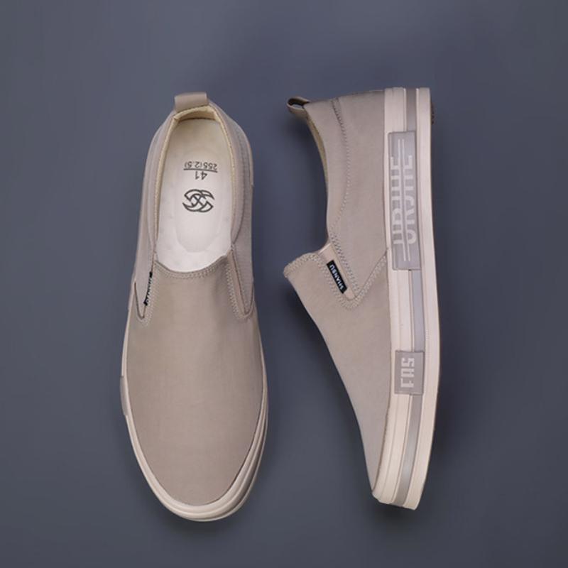 Men's Classic Canvas Casual Lazy Shoes Moccasin Fashion Slip On Loafer Washed Vulcanized Flat Shoes Zapatillas Hombre