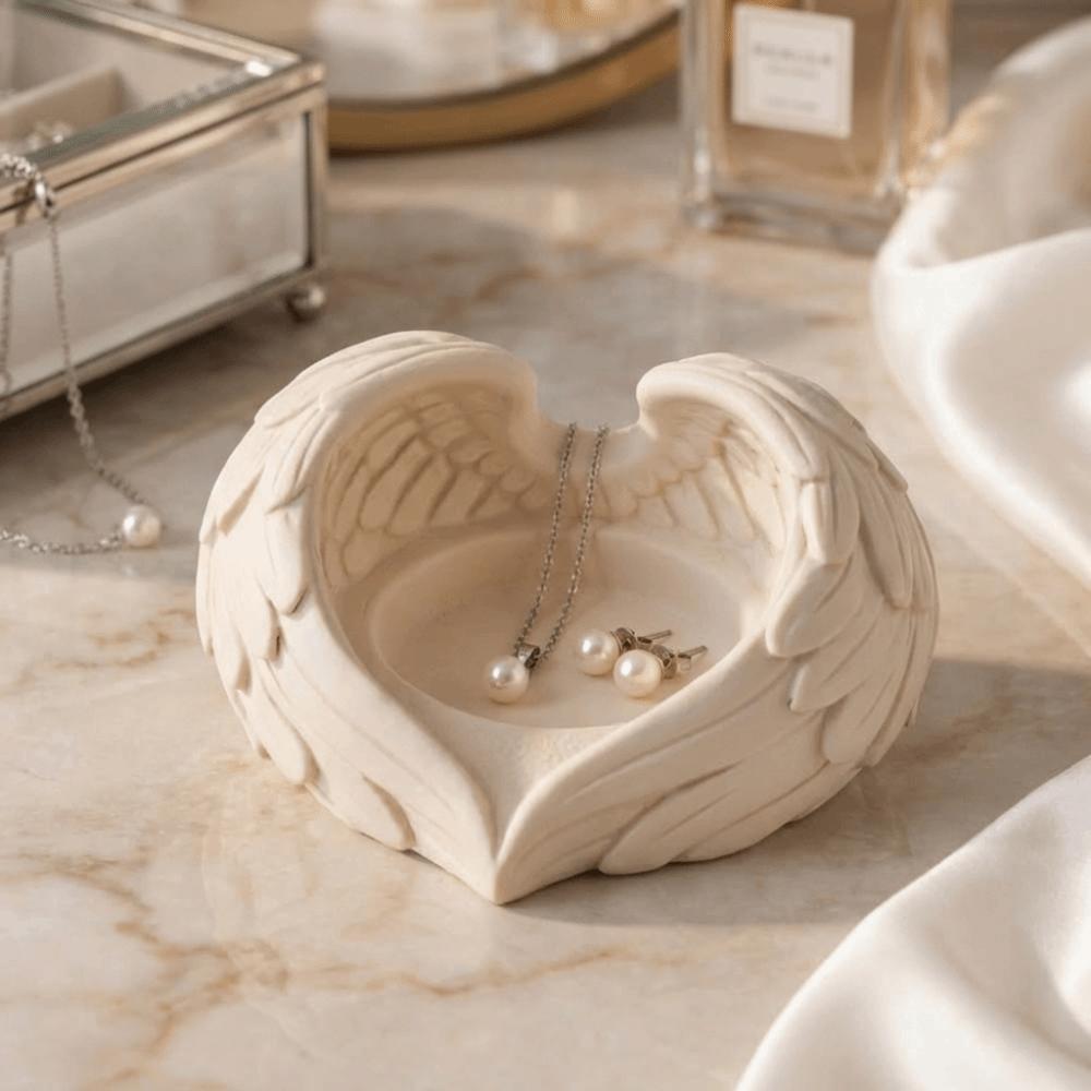 Plastic 3D Printed Wings Candle Holder Stable Candle Cup Jewelry Display Plate Fireplace Decor