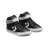 Converse Pro Blaze Strap Abrasion Resistant Abrasion Resistant High Top Kids' Skateboarding Shoes Black White 672128C