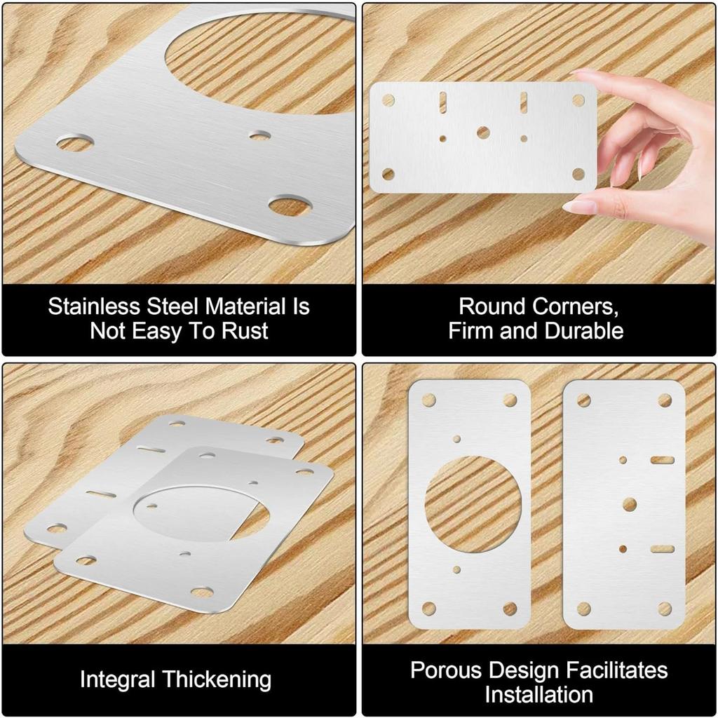 2/4/8/12pcs Cabinet Door Hinge Repair Plate Kitchen Cabinet Door Locker Hinge Fixing Plate Cabinet Door Hinge Repair Bracket