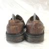 Italien Vintage Hawkins Mackay U-Tip Genarbtes Leder Schuhe 41 26-26.5cm Braun(GEBRAUCHT)