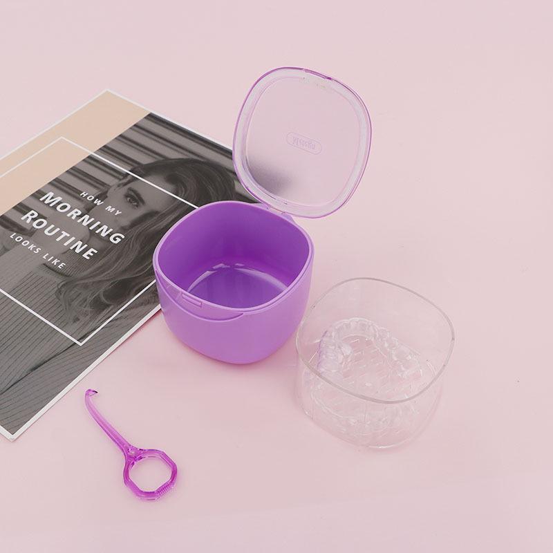 Portable Orthodontic Retainer & Denture Cleaning and Storage Box