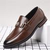 Fashion Black Brown Badge Loafers New Men's Pointed Pu Leather Driving Shoes Male Designer Formal Wedding Prom Dress Homecoming Footwear