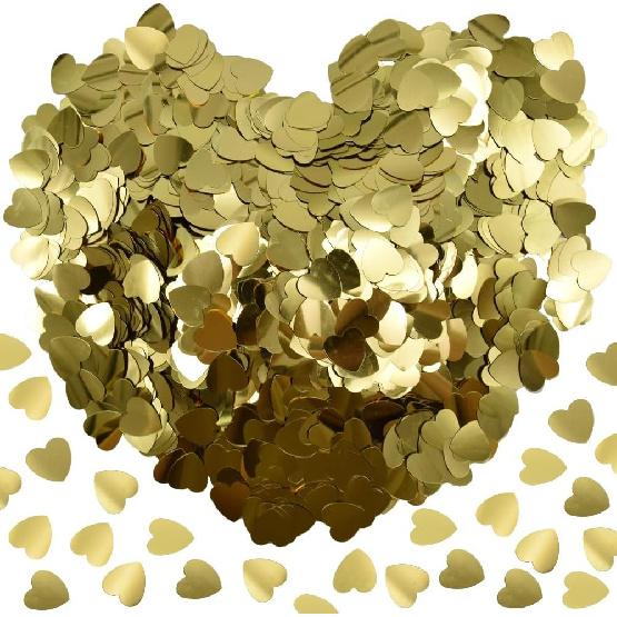 60g Love Heart Table Confetti 15mm Party Glitter Sequ Plastic Confetti Sprinkles Decorations for Wedding Festival Birthday (AX/Pink)