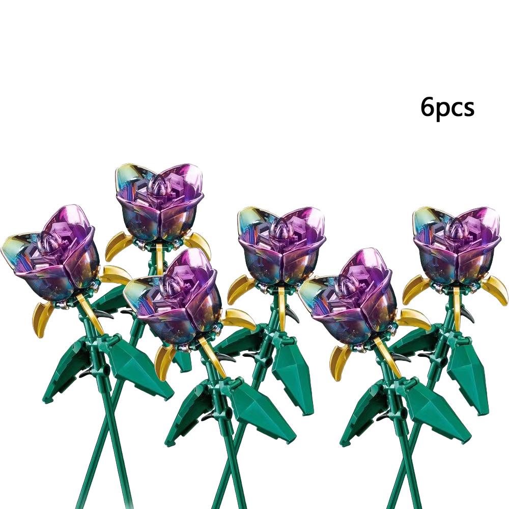 KNEW BUILT 3D Flower Bouquet Building Blocks Mini Toy for Girls Plant Potted Assemble Brick DIY Decoration Holiday Gift