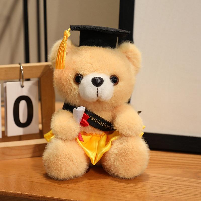 Dress Dr. Bear Doll Plush Toy Dr. Hat Bear Hug Bear Doll Ragdoll Graduation Gift