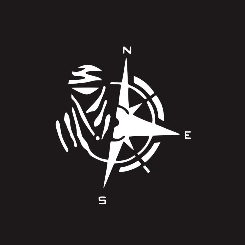 

Car Sticker Mountain Compass Funny Vinyl Car-Styling Decals For Auto Window Motorcycle Decor white