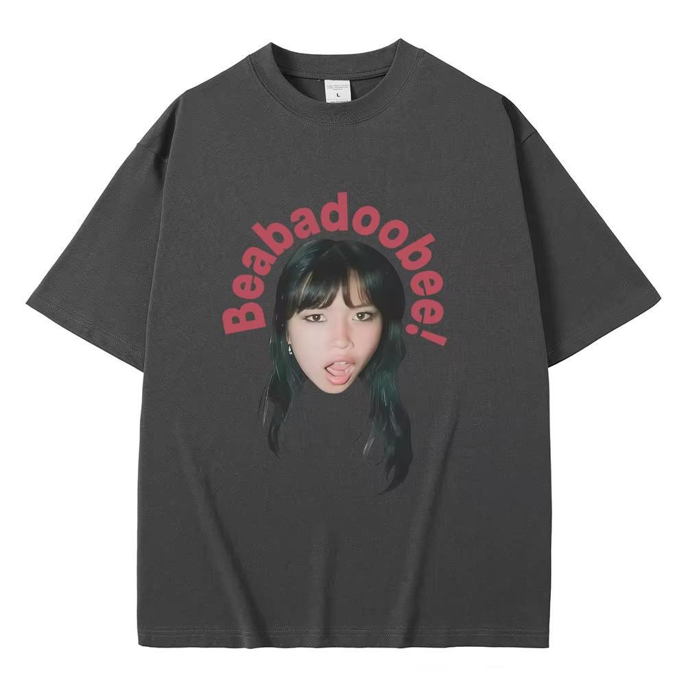 Beabadoobee Face Graphic Tshirt Mens Women Hip Hop Fashion Oversized Short Sleeve T Shirts Male Casual Vintage Cotton Tshirts