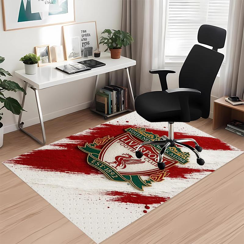 Liverpool Football Club Printed Carpet, for Office Chair Living Room Bedroom Kitchen Room Decor Gifts.