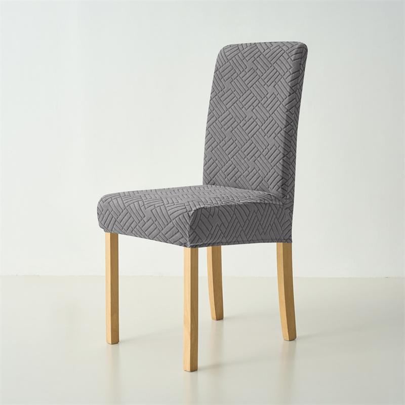 2/4pcs Elastic Dining Room Chair Covers Stretch Jacquard Kitchen Chair Slipcovers Removable Seat Slipcovers for Banquet Wedding
