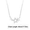 Inlaid Zircon Clavicle Chain Pentagram Shape Choker Necklaces Temperament Clavicle Necklace  Gifts