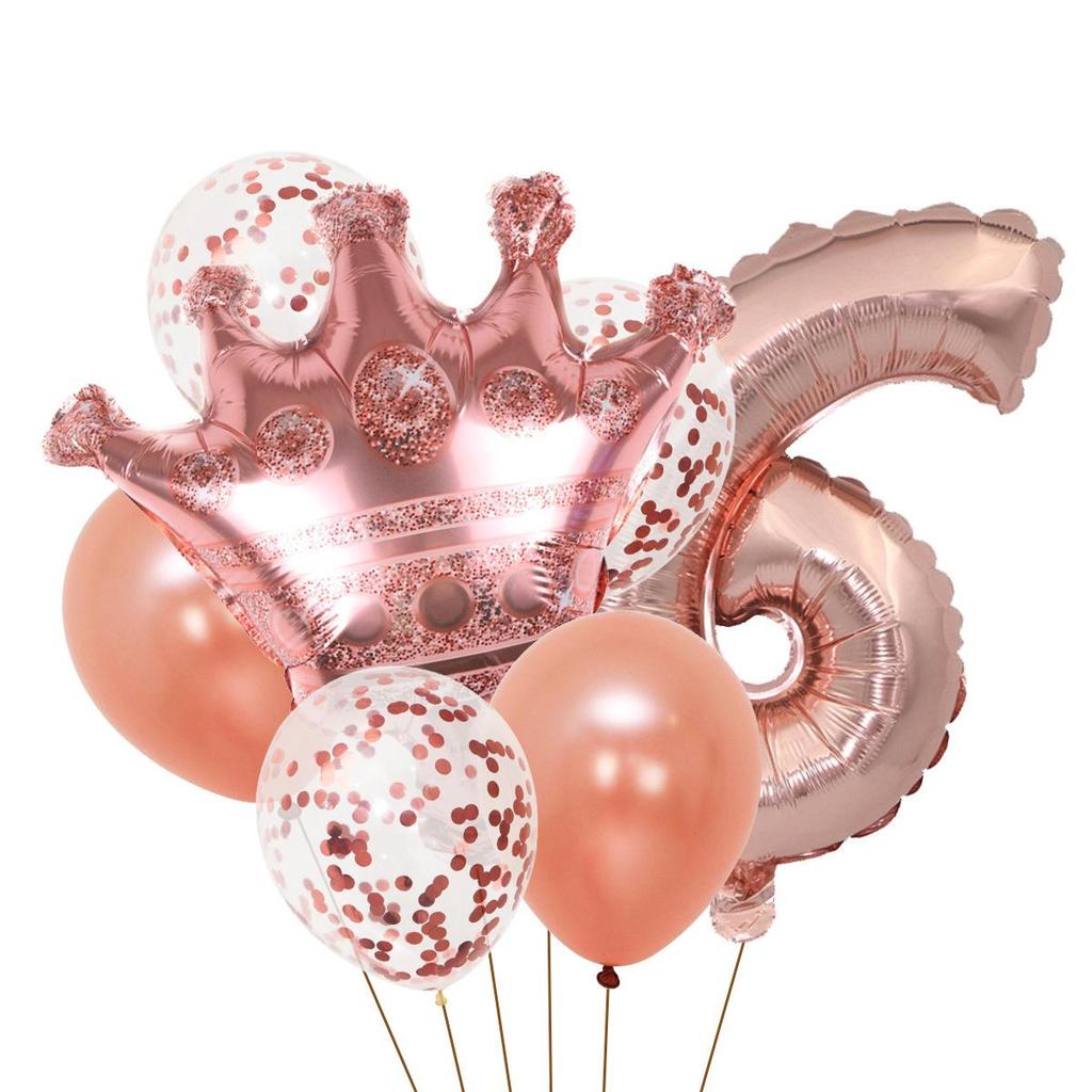 Gold Crown Balloon Set for First Birthday Party Decorations