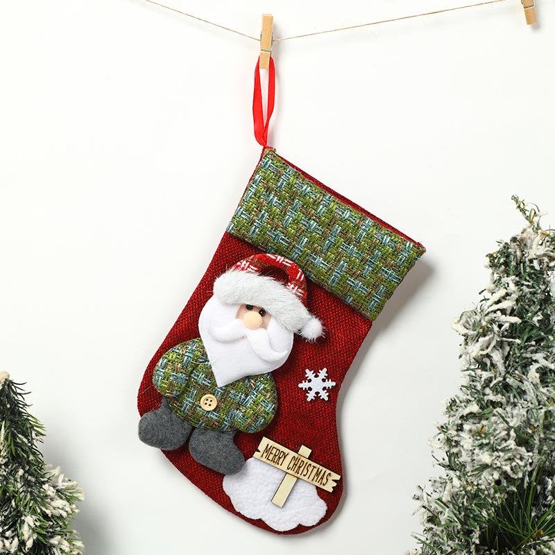 Christmas Stocking Gift Bag – Candy & Ornament Holder for Tree Decorations