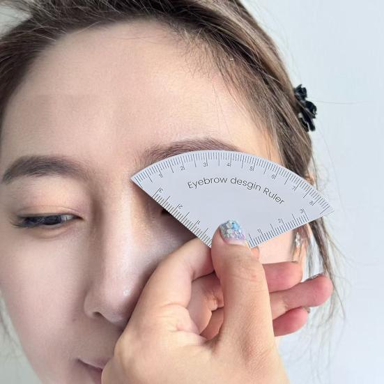 Reusable Eyebrow Shaping Ruler Adjustable Makeup Drawing Guide Eyebrow Design Ruler Portable Makeup Tool for Beginners Pros