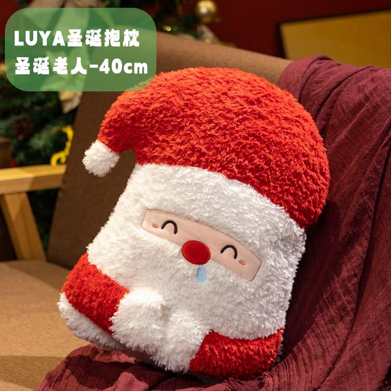 Santa Claus Snowman Tree Gingerbread Man Elk Deer Cartoon Plush Pillow Plush Dolls Christmas Birthday Gifts For Girls Boys Decor