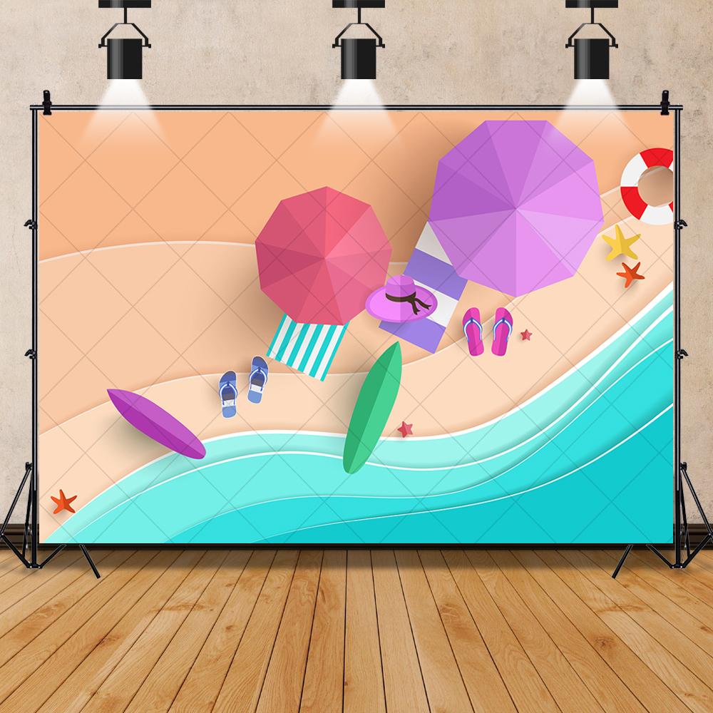 

BEPAN Summer seaside skateboard coconut tree banner background customizable pool birthday partydecoration background room poster props Vinyl--W120xH80cm