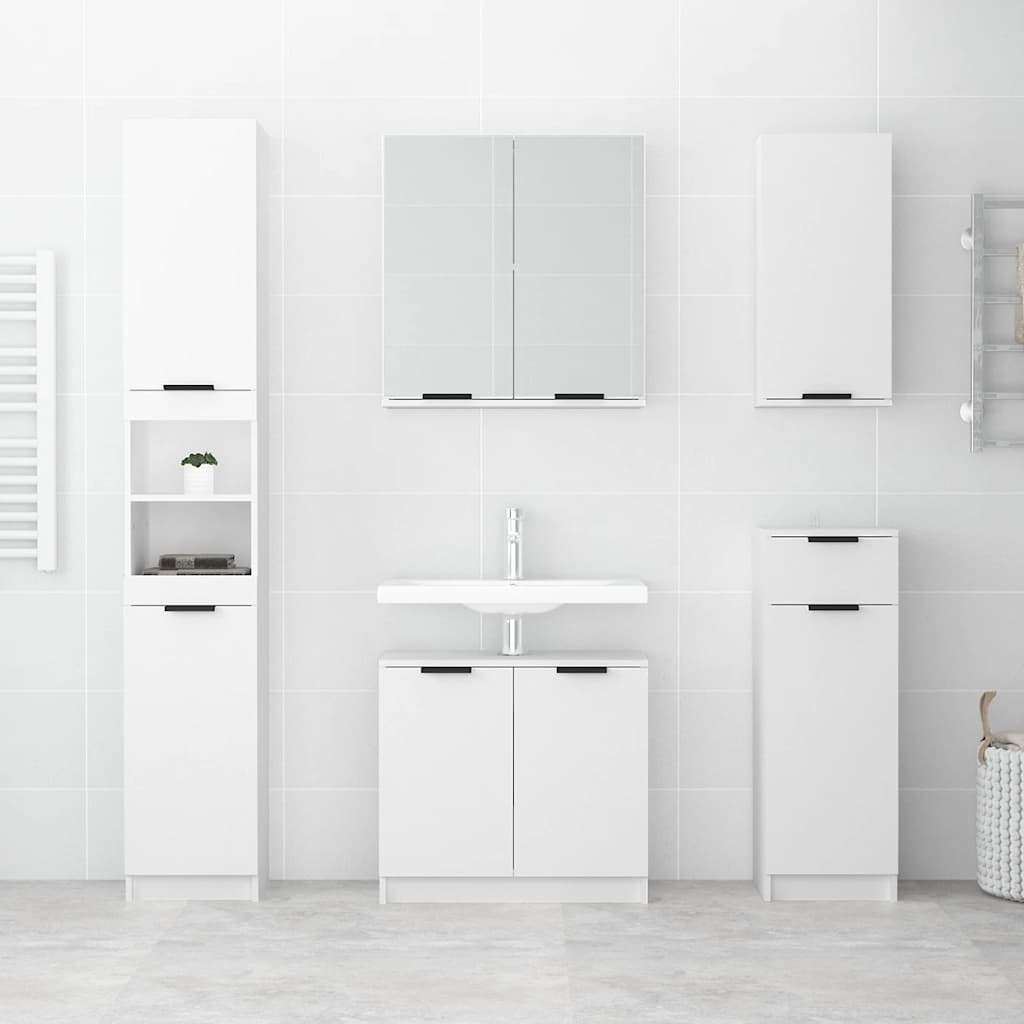 Bathroom Cabinet White 64.5 x 33.5 x 59 cm Particleboard