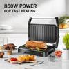 Panini Press Sandwich Maker, 850W Sandwich Press Grill with Non-Stick Coated Plates, Indicator Light, Locking Lid